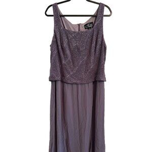 Alex Evenings: Square Neck Popover Zipper Back Dress